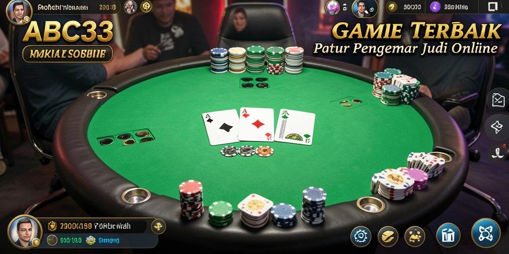 Screenshot <strong>ABC33</strong> menampilkan gameplay seru di meja Poker.