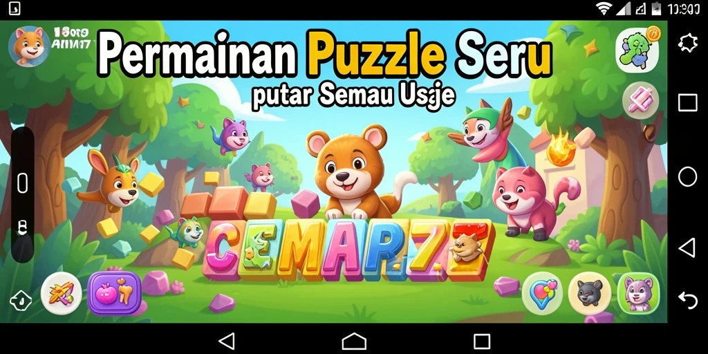 Screenshot CEMARA77 menampilkan gameplay Puzzle yang menarik dan menantang.
