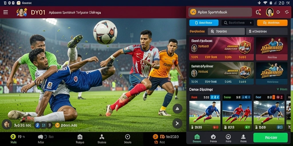 Tampilan gameplay Sportsbook yang menarik dan interaktif di DY01.