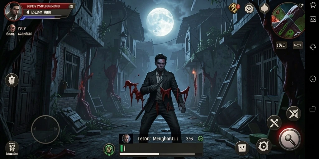 Tangkapan layar gameplay FW66 menunjukkan suasana mencekam yang menantang.