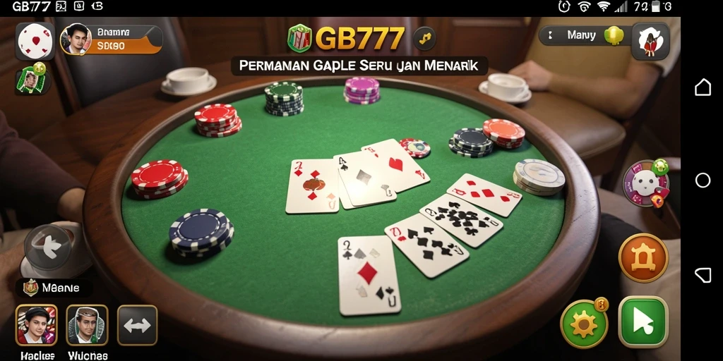 Tampilan gameplay Gaple yang mengasyikkan di GB777.