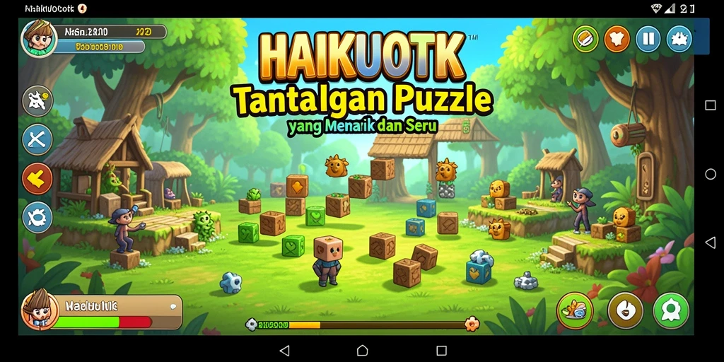 Tangkapan layar HAIKUOTK menampilkan gameplay puzzle yang mengasyikkan.