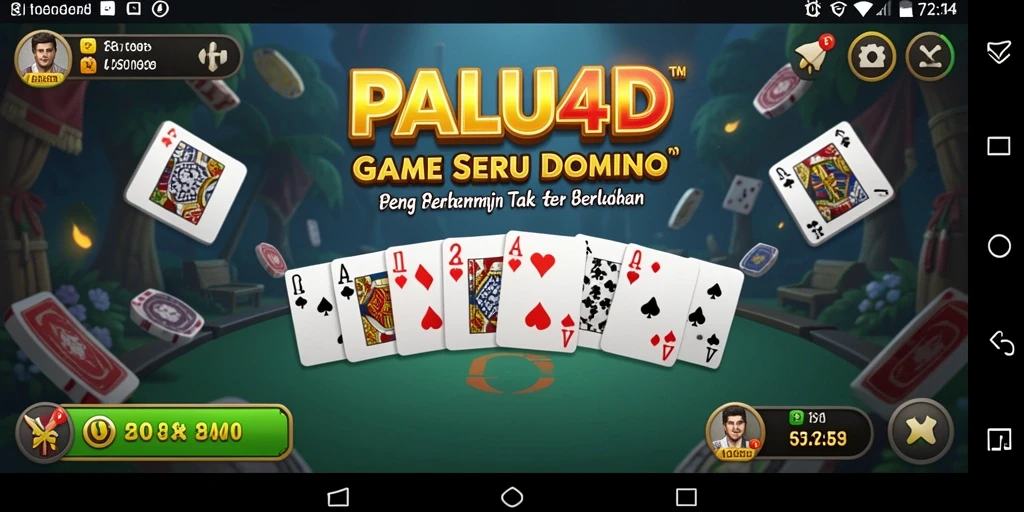 Tampilan gameplay seru dari PALU4D yang menampilkan aksi domino.