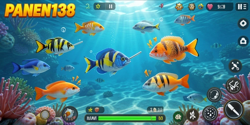 Gameplay seru dan berwarna dari PANEN138 dalam menembak ikan.