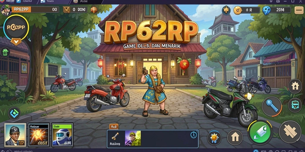 Tampilan screenshot utama RP62RP menampilkan gameplay Idle yang menarik dan intuitif.