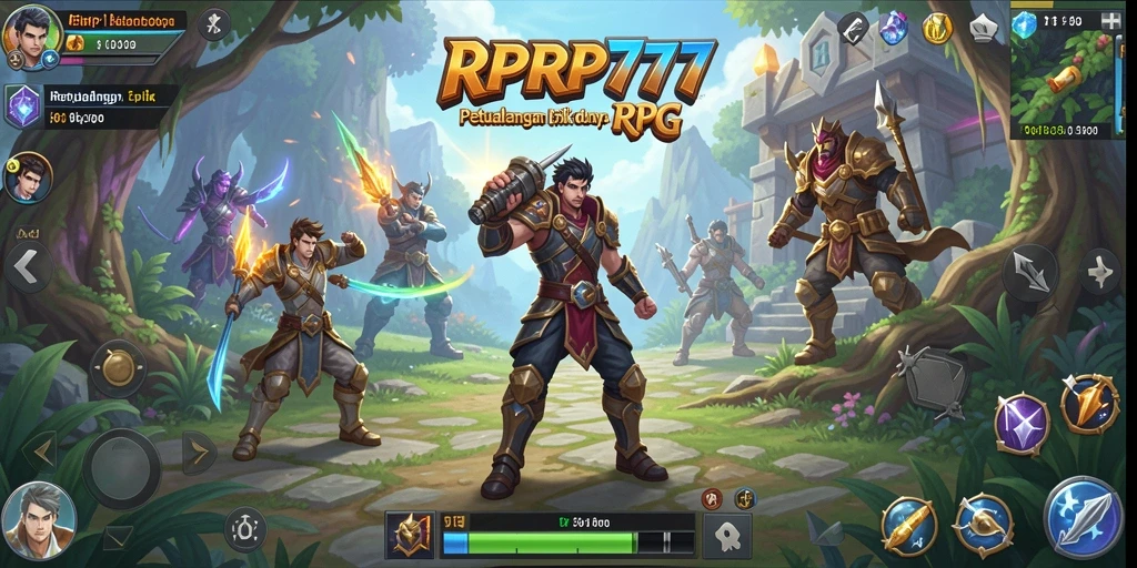 Tampilan gameplay RPRP777 menunjukkan aksi pertarungan yang seru.