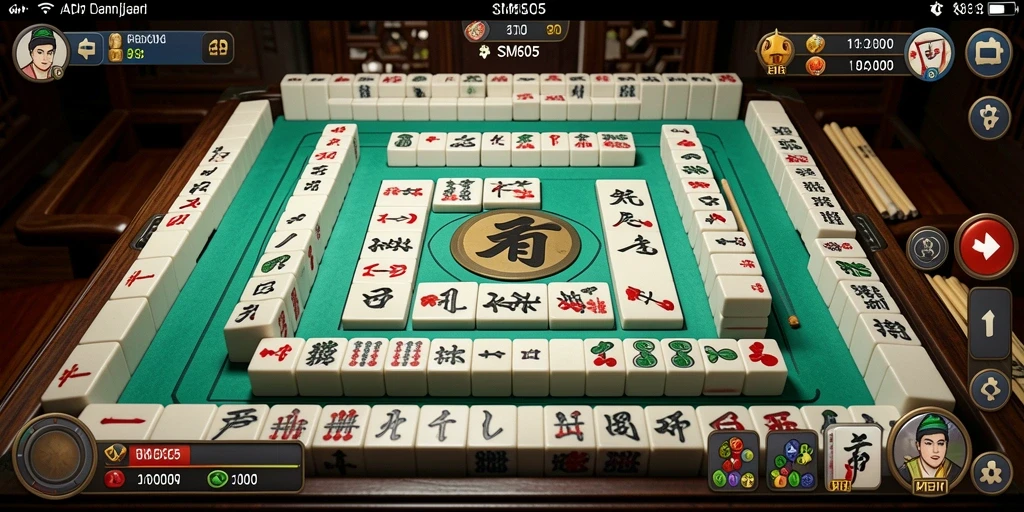 Tampilan gameplay Mahjong SM605 yang menarik dan seru.