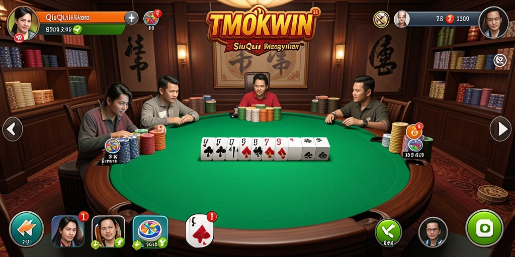 Tampilan gameplay QiuQiu yang seru di TMOKWIN.