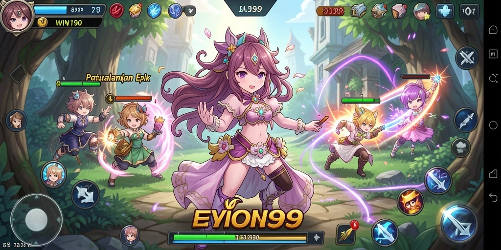 Gameplay menakjubkan dalam dunia Anime yang seru.