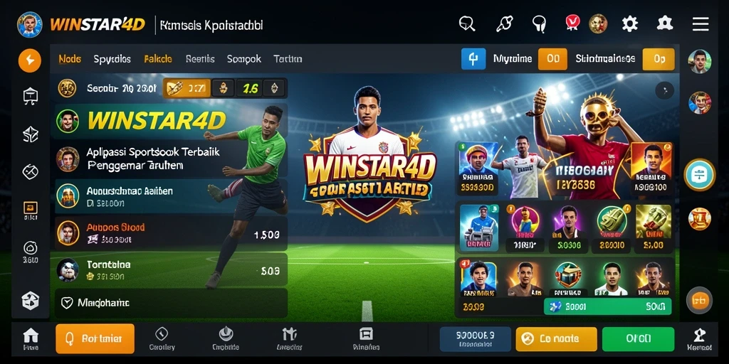 Gameplay menarik di WINSTAR4D yang menunjukkan berbagai taruhan olahraga.